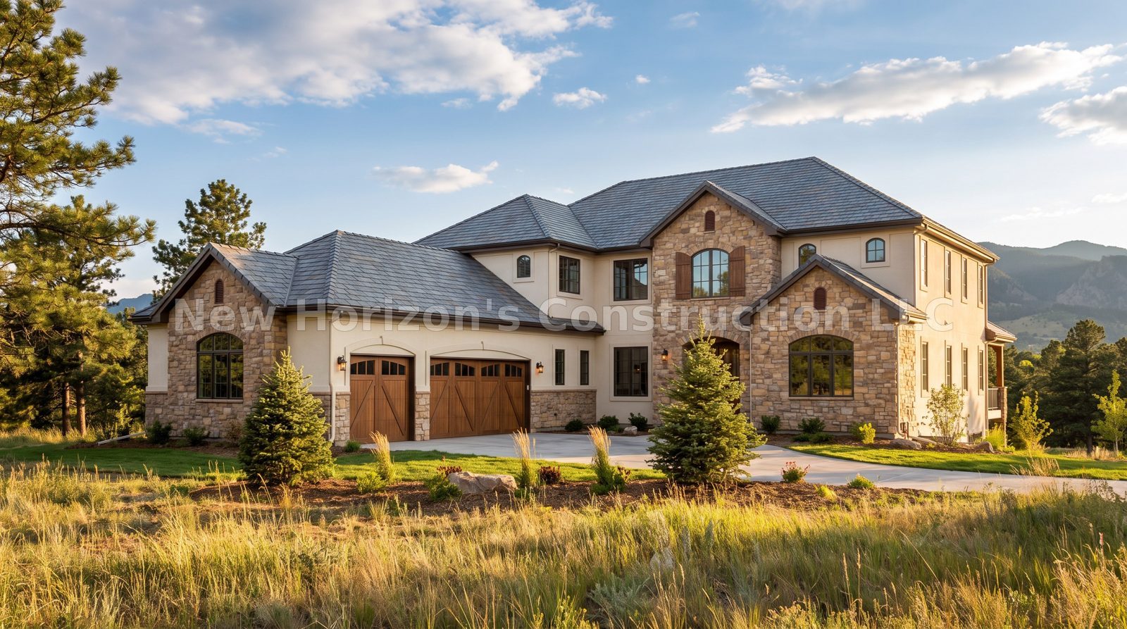Concept rendering of the Broadmoor Estate, a traditional home by New Horizons Construction
