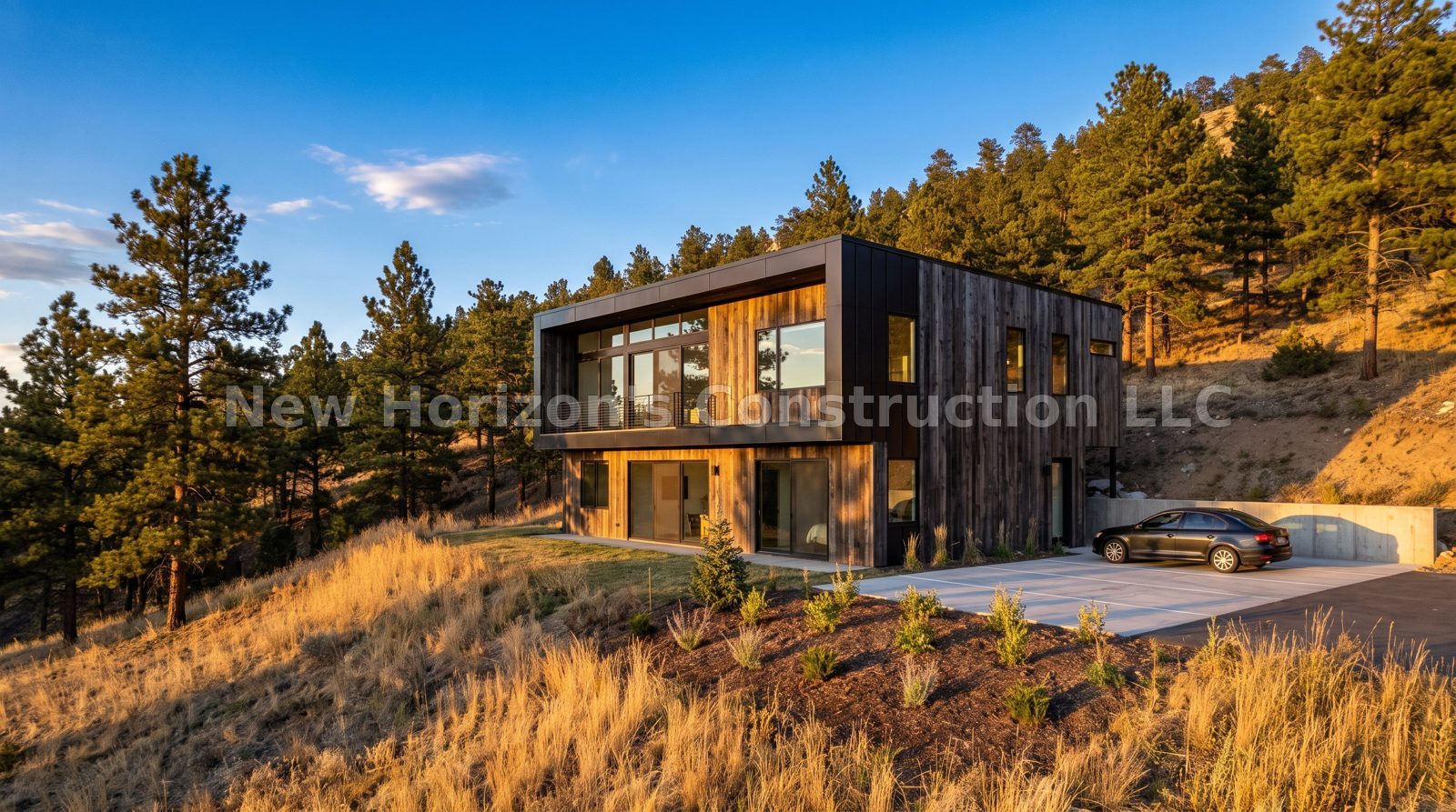 Concept rendering of the Cascade Treehouse, a contemporary home by New Horizons Construction