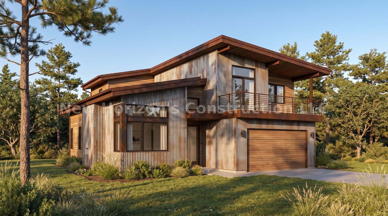 Concept rendering of the Cripple Creek Mining-Shed Modern, a contemporary home by New Horizons Construction