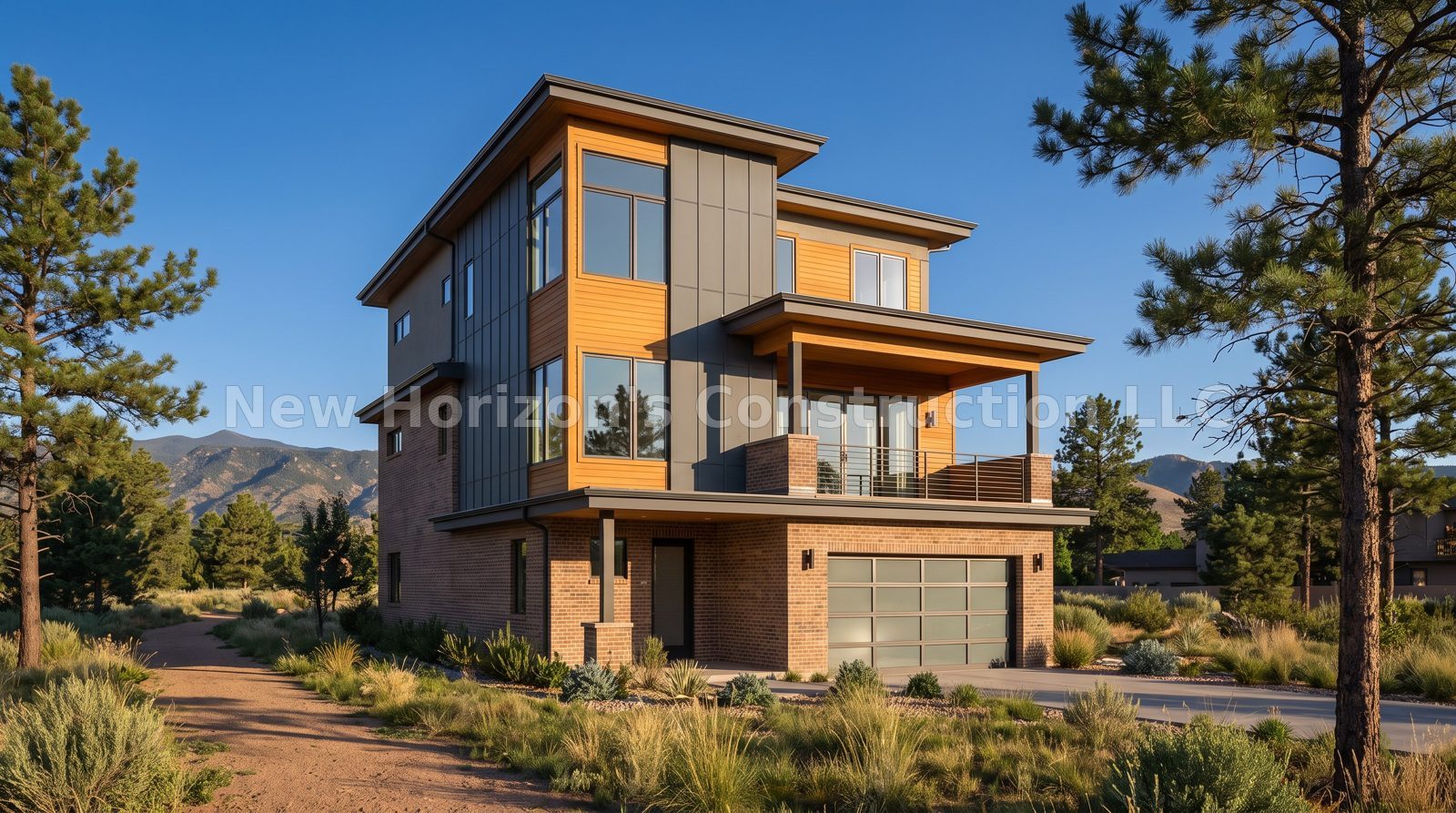 Concept rendering of the Downtown Springs Townhome Row, a contemporary home by New Horizons Construction