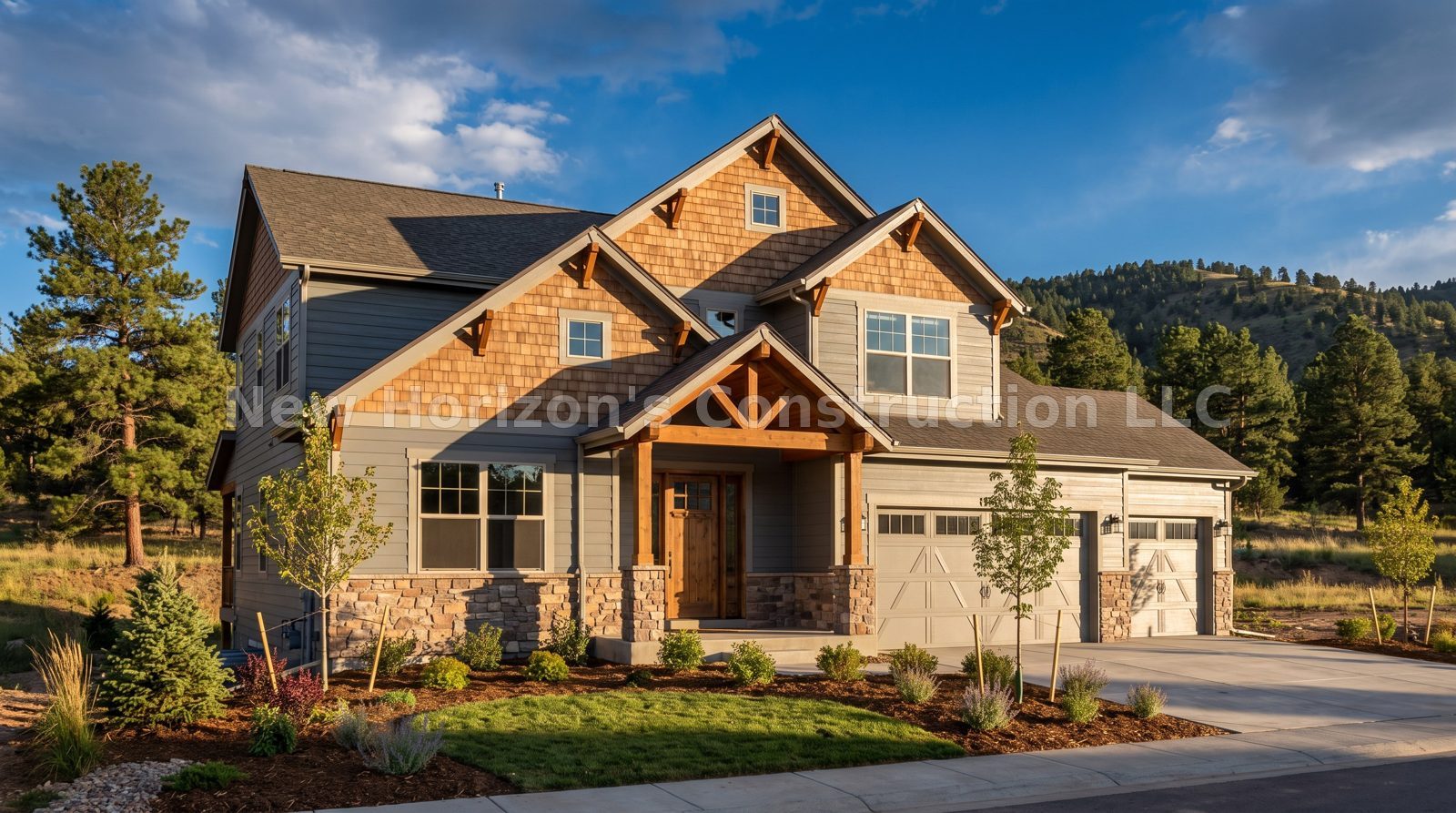 Concept rendering of the Fountain Valley Narrow Two-Story, a craftsman home by New Horizons Construction