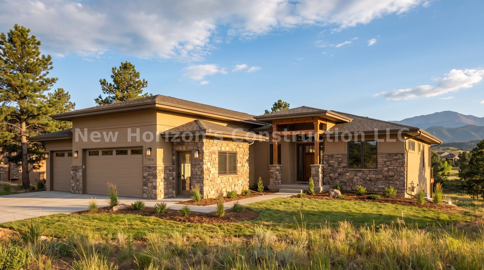 Concept rendering of the Home Office Ranch, a prairie home by New Horizons Construction