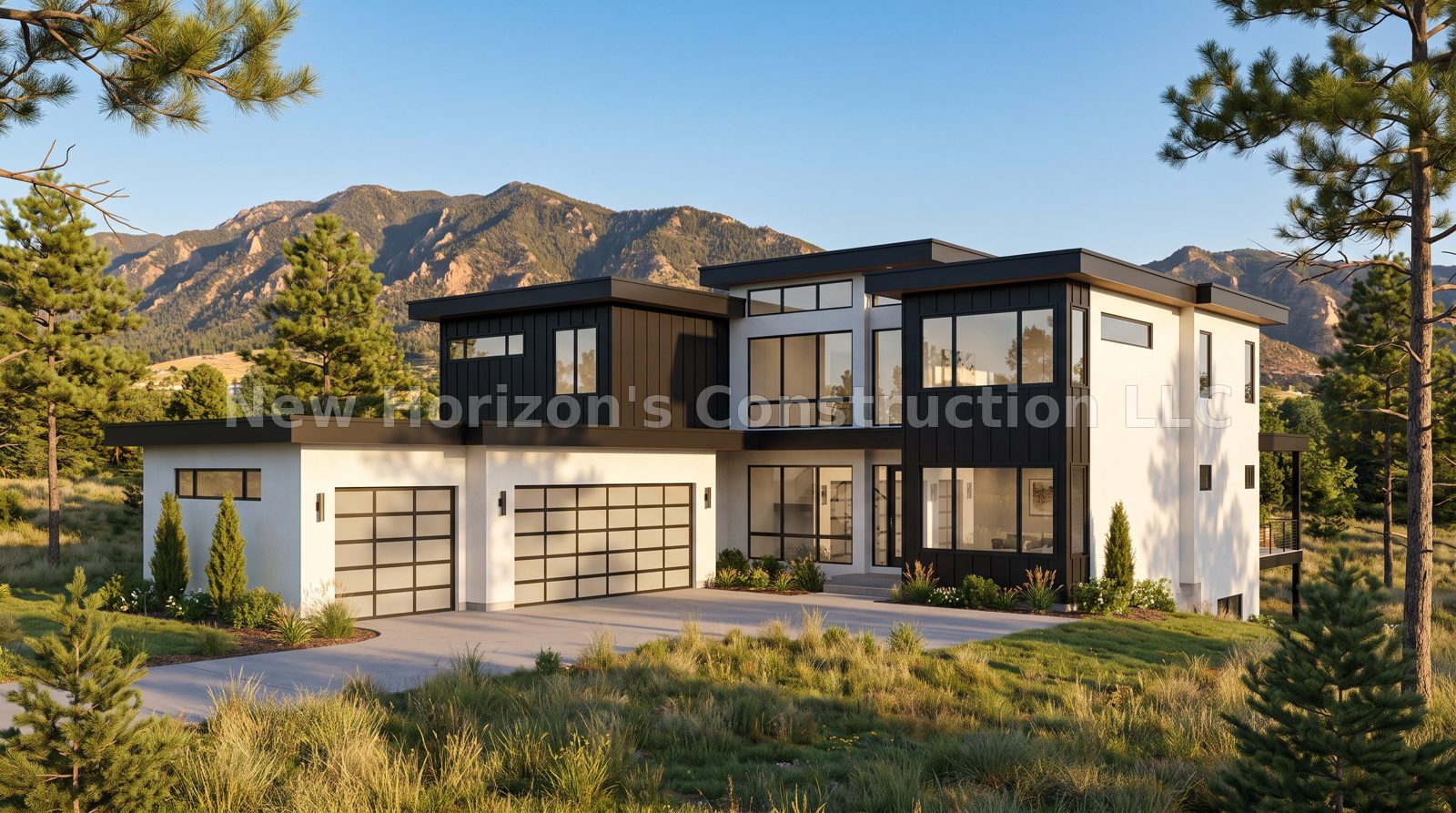 Concept rendering of the Kissing Camels Modern Two-Story, a contemporary home by New Horizons Construction