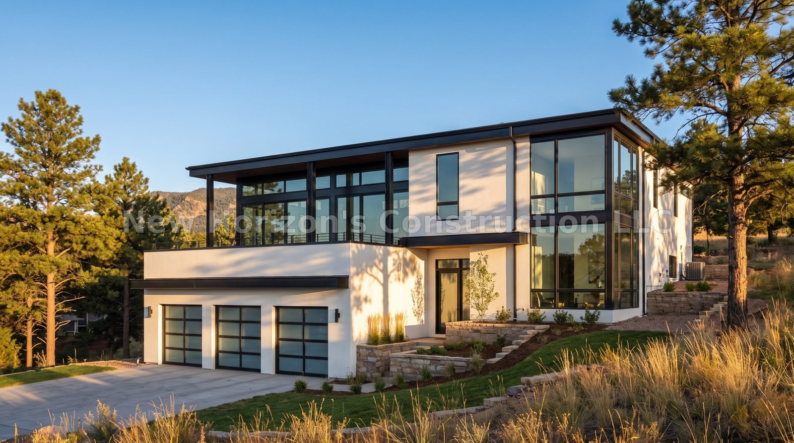 Concept rendering of the Monument Glass Box, a contemporary home by New Horizons Construction