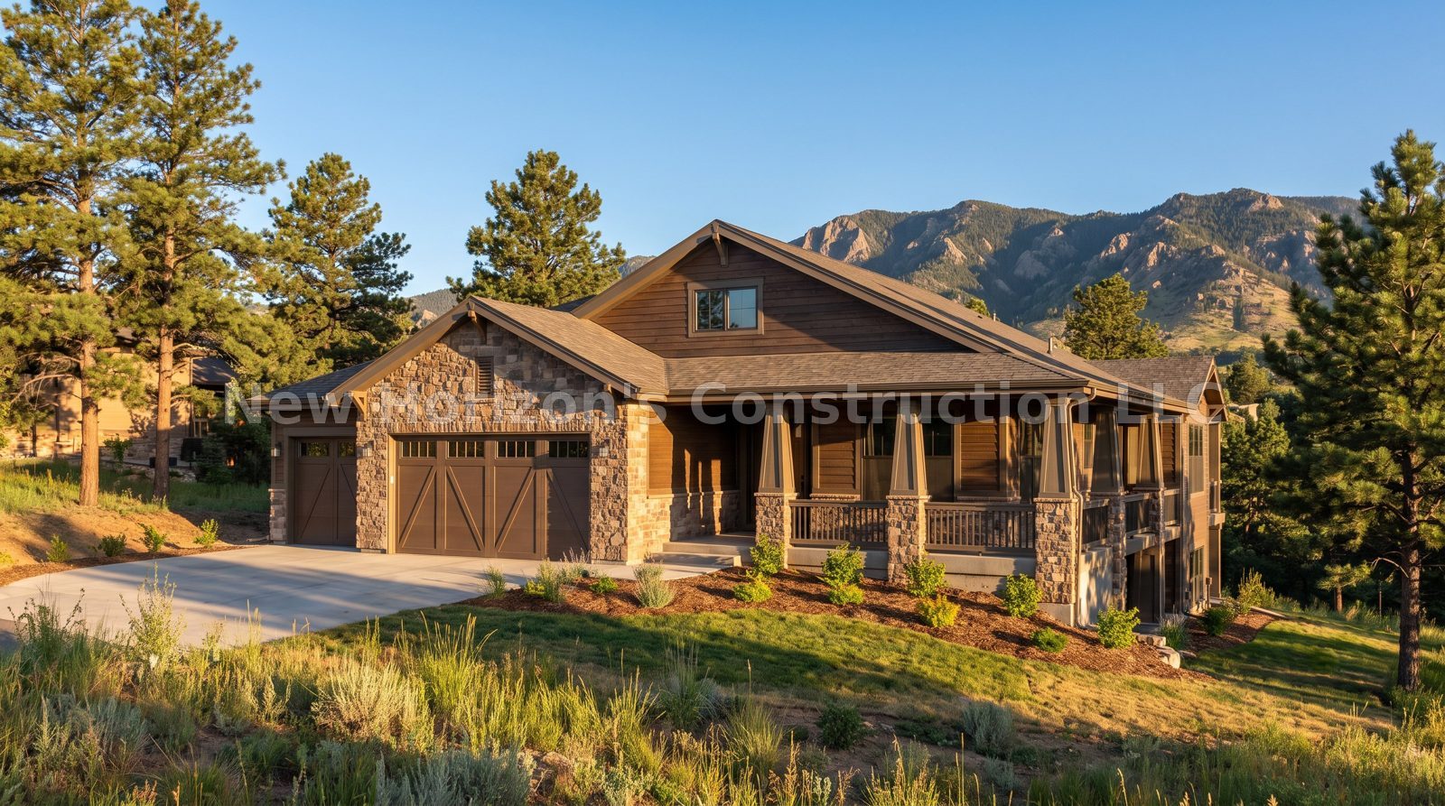 Concept rendering of the Multigen Ranch, a craftsman home by New Horizons Construction
