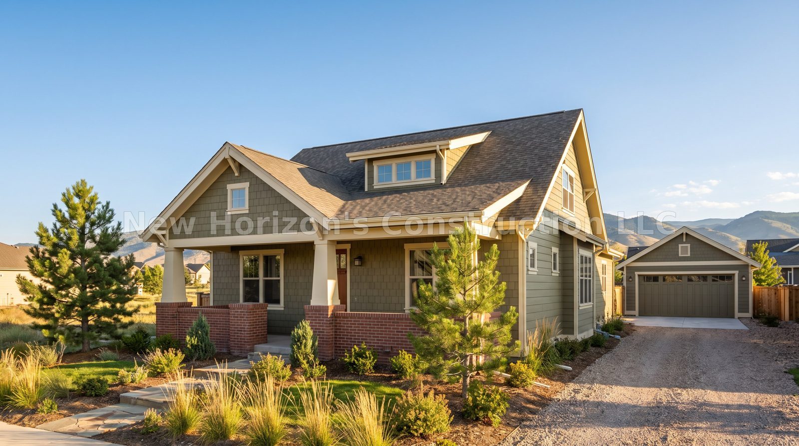 Concept rendering of the North End Craftsman Bungalow, a bungalow home by New Horizons Construction