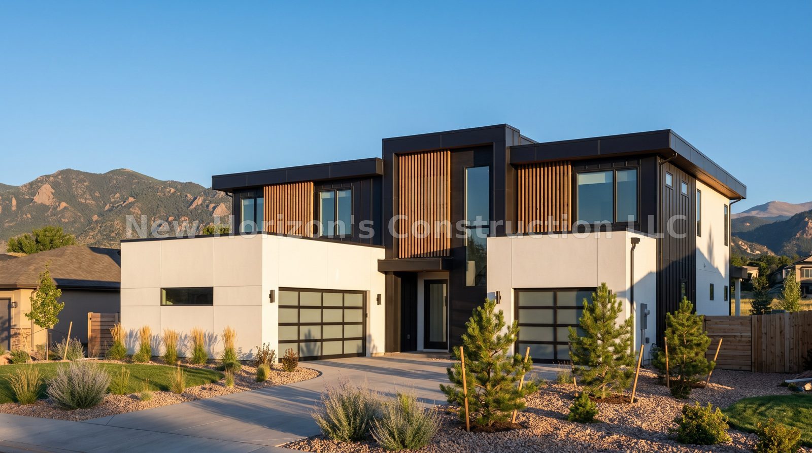Concept rendering of the Tejon Street Modern Duplex, a contemporary home by New Horizons Construction
